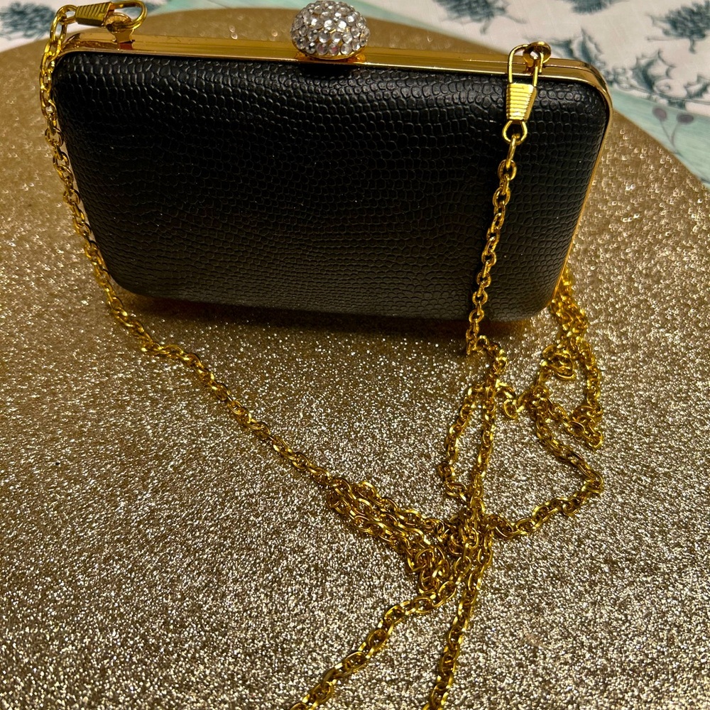 Faux snake skin clutch purse